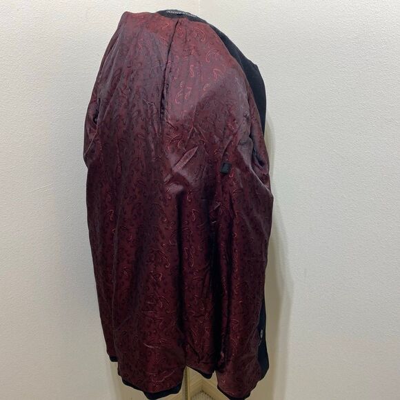 Anne Klein Women's 100% Wool Black Long Coat Size 8 Button Down - Picture 8 of 11